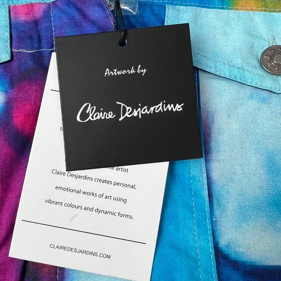 Claire Desjardins Artwork Jacket Sz M Multicolored Lightweight Lined 100% Cotton - Picture 7 of 11